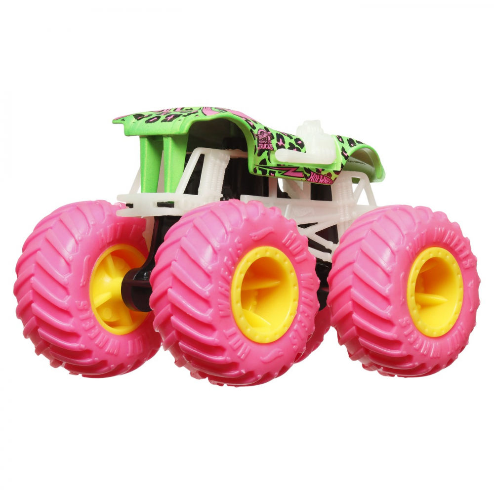 Hot wheels monster truck glow in the dark masinuta twin mill scara 1:64, varsta de la 3 ani la 7 ani [3]