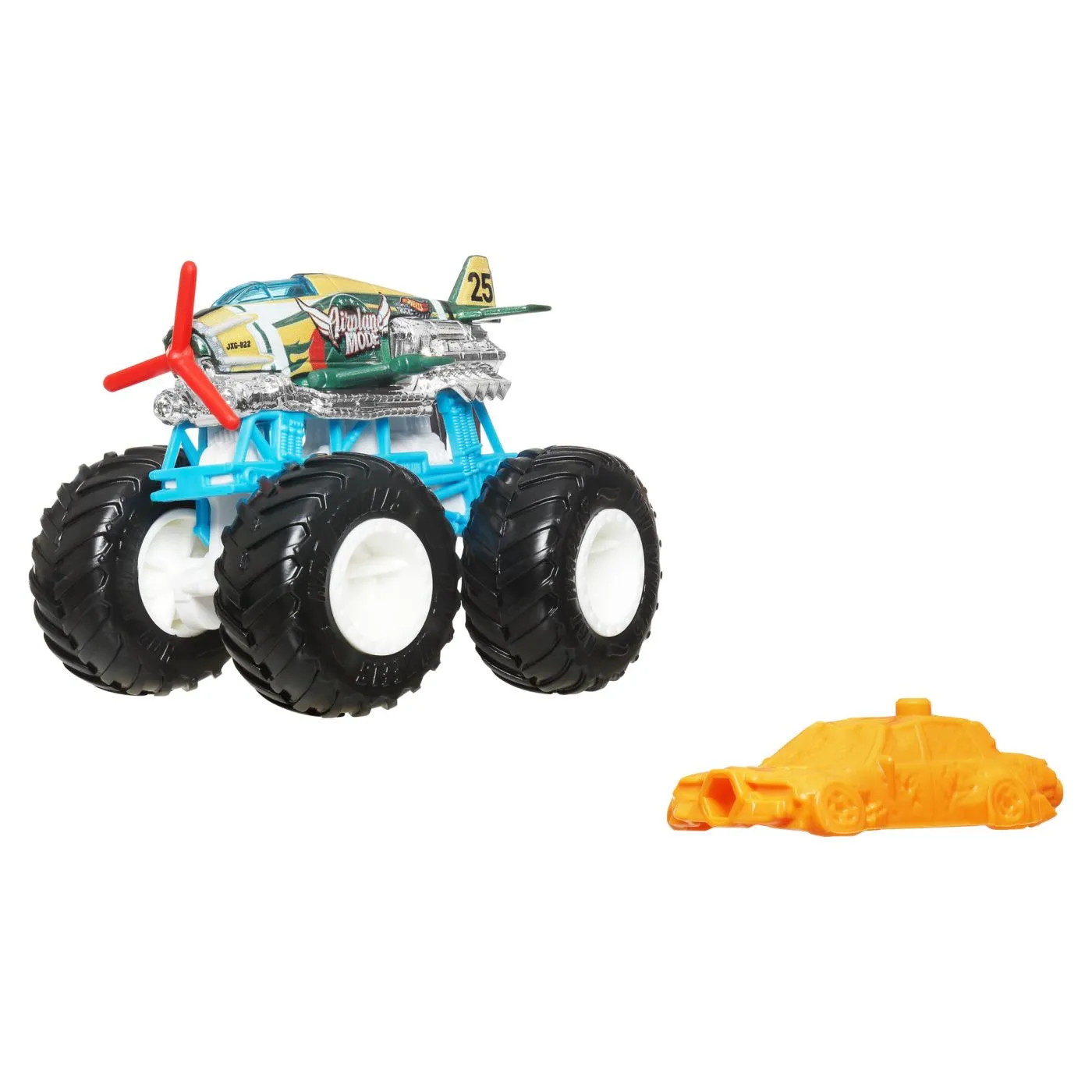 Hot wheels monster truck masinuta airplane mode scara 1:64, copii varsta 3 ani pana la 14 ani [2]