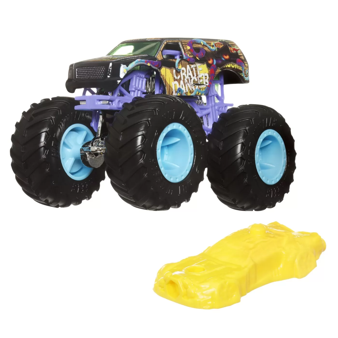 Hot wheels monster truck masinuta crate danger scara 1:64, varsta de la 3 ani la 14 ani [2]