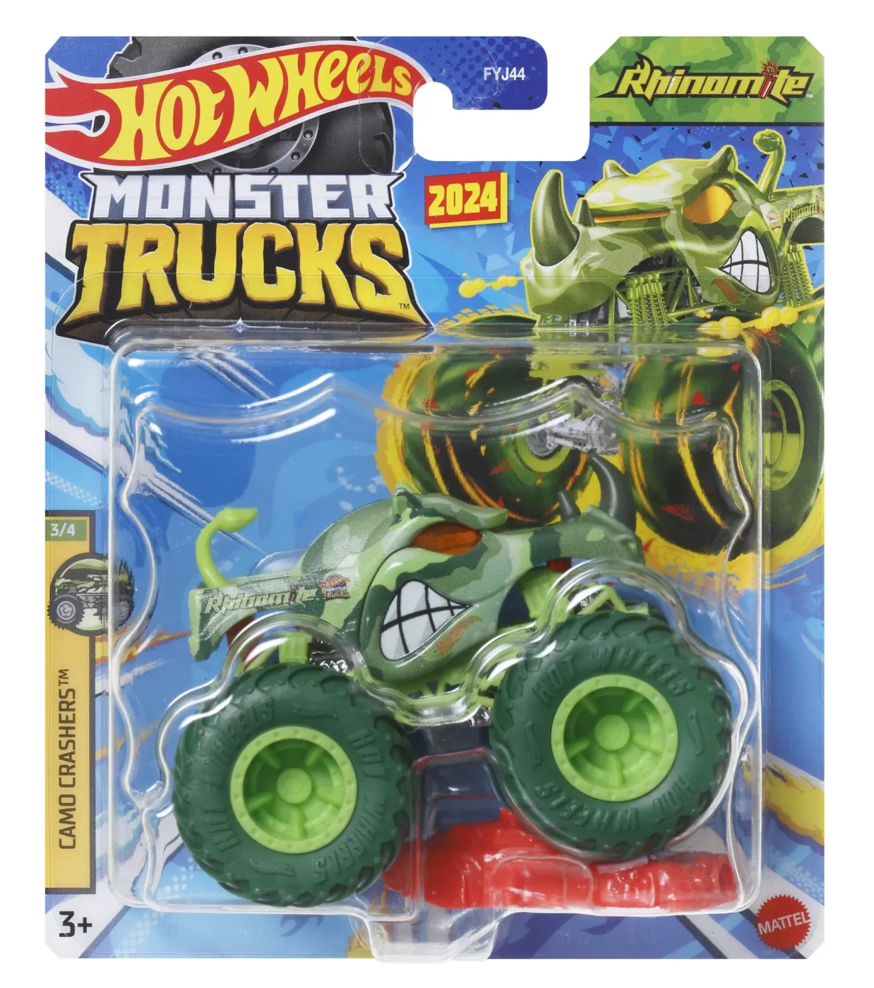 Hot wheels monster truck masinuta rhinomite scara 1:64, varsta de la 3 ani la 14 ani [1]