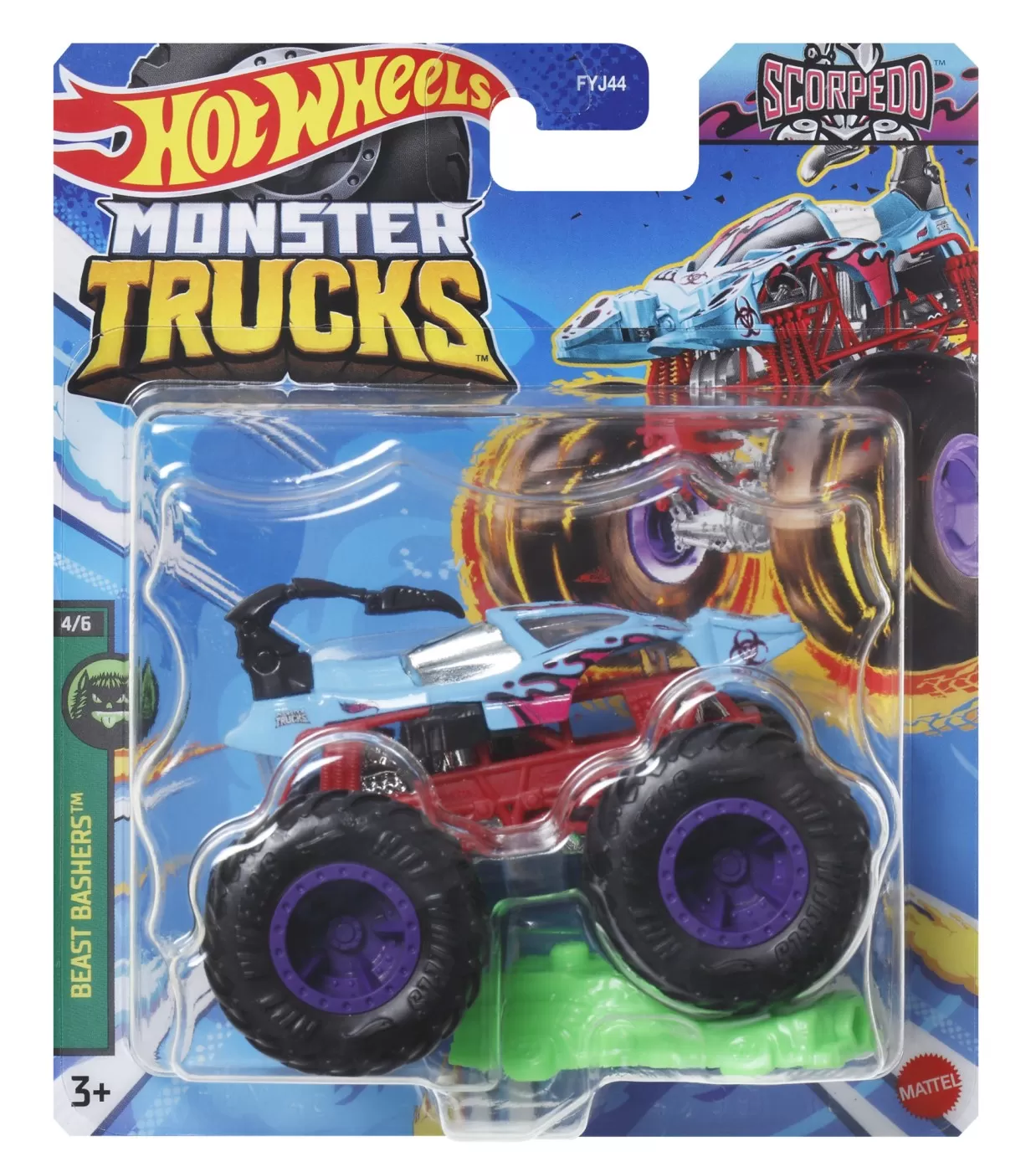 Hot wheels monster truck masinuta scorpedo scara 1:64, varsta de la 3 ani la 14 ani [1]