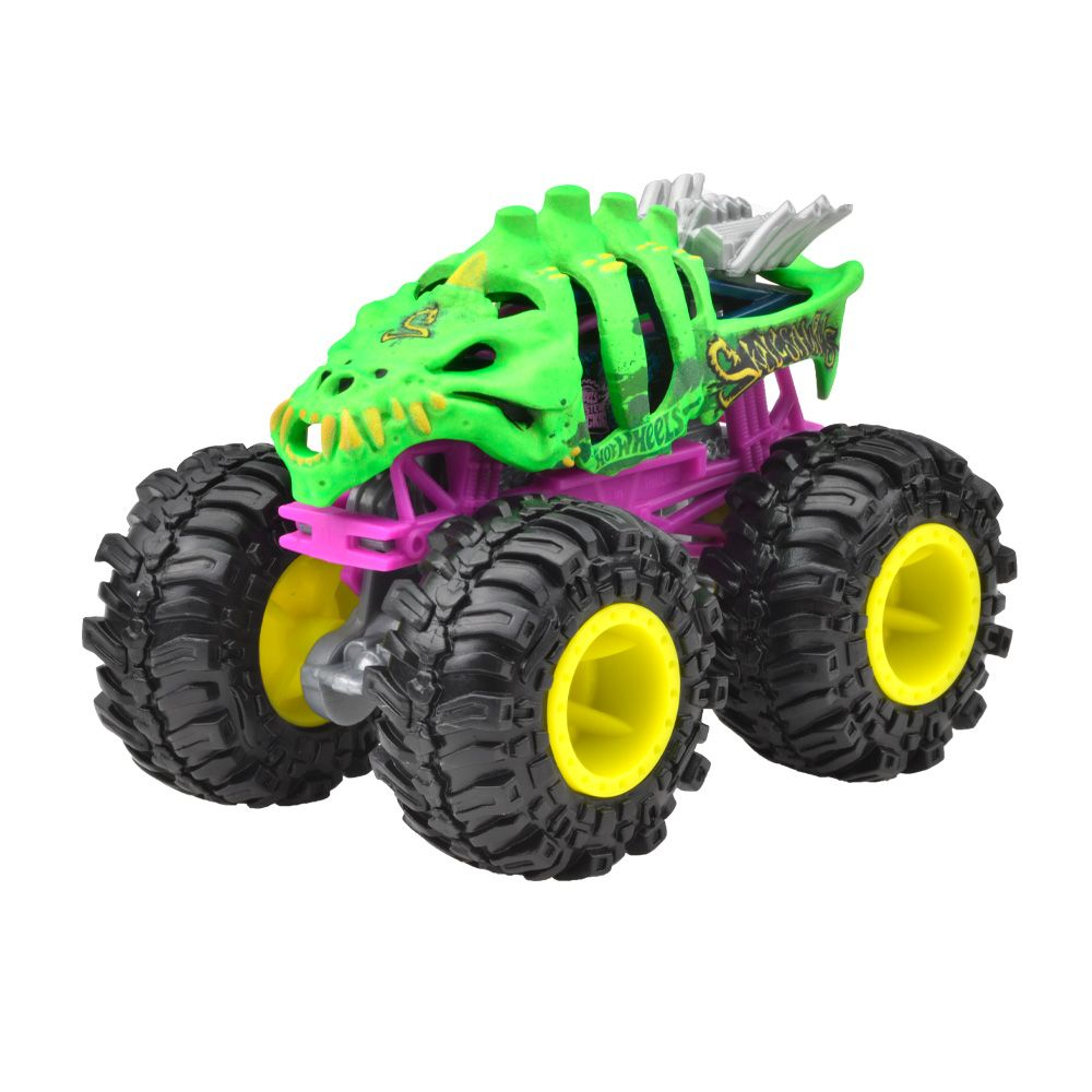 Hot wheels monster truck masinuta skelesaurus scara 1:64, varsta de la 3 ani la 14 ani [2]