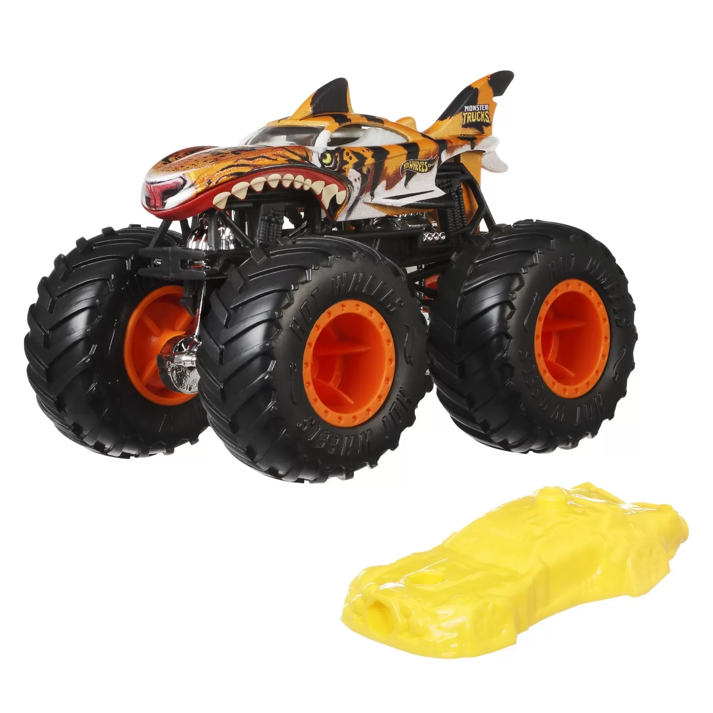 Hot wheels monster truck masinuta tiger shark scara 1:64, varsta de la 3 ani la 14 ani [4]