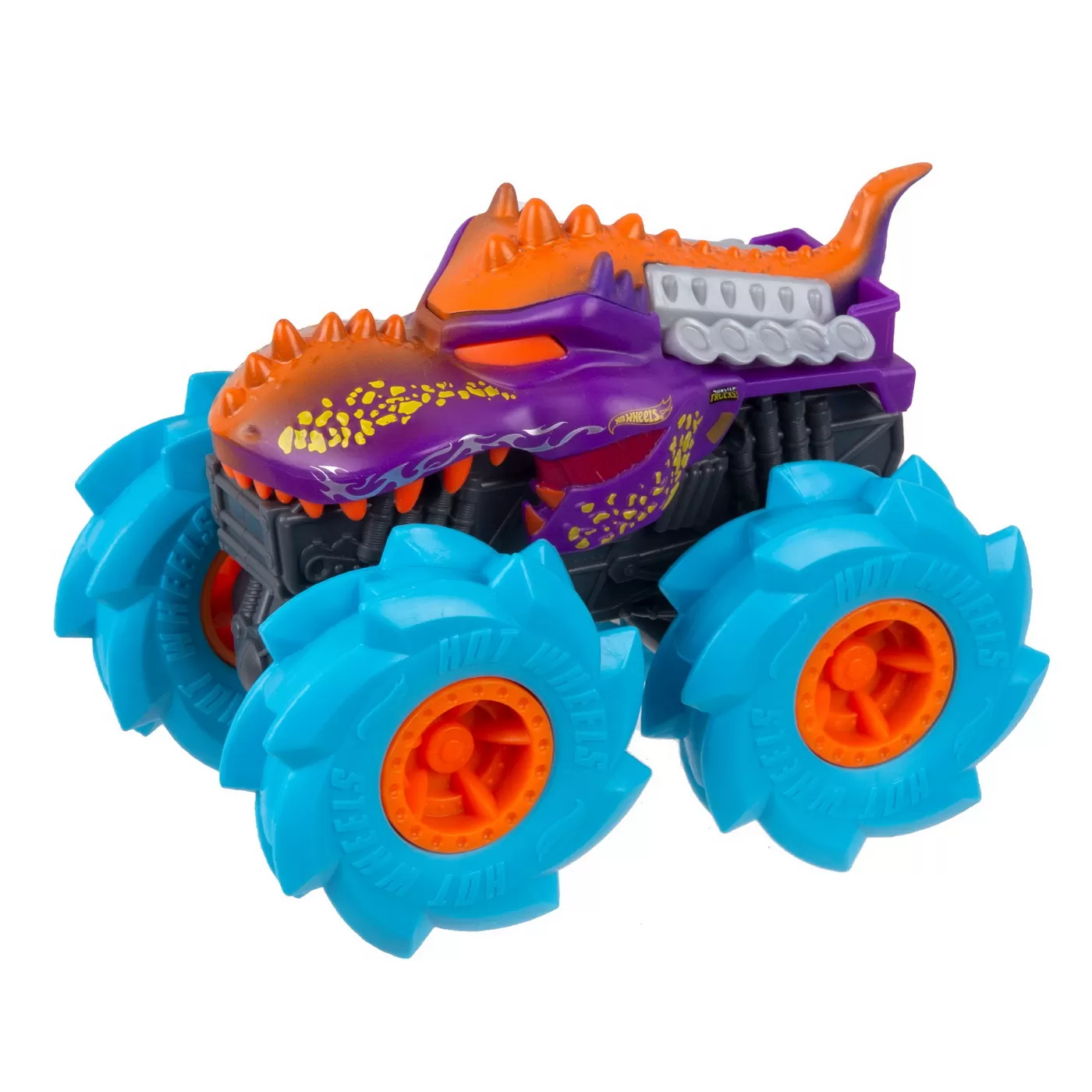 Hot wheels monster truck masinuta twister tredz mega wrex albastru scara 1:43, varsta de la 3 ani la 10 ani [4]