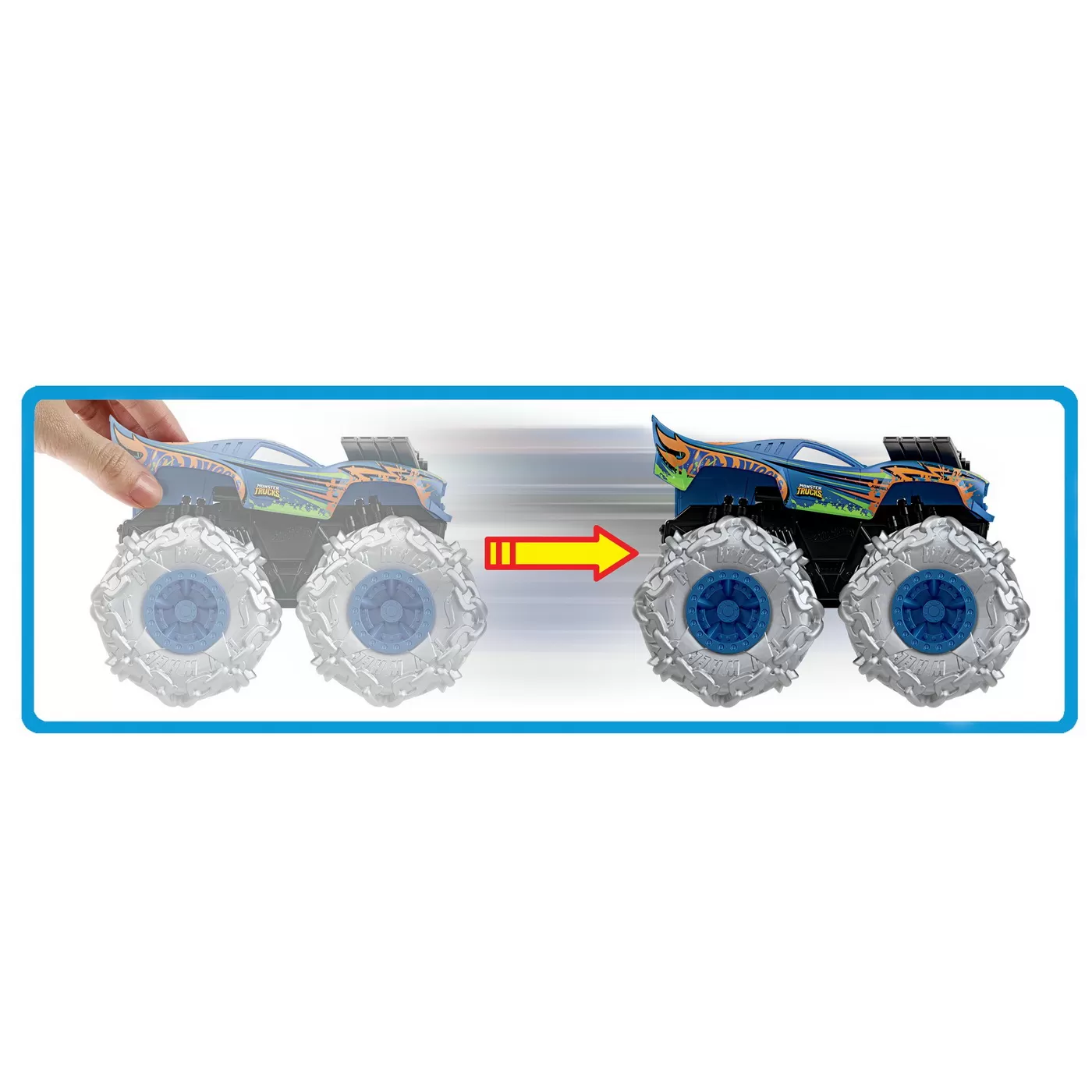 Hot wheels monster truck masinuta twister tredz roger dodger scara 1:43, varsta de la 3 ani la 10 ani [6]