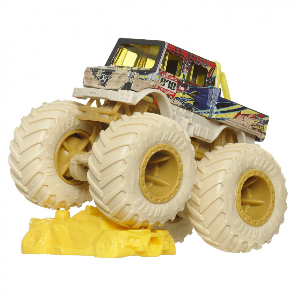 Hot wheels monster truck masinuta unimog scara 1:64, varsta de la 3 ani la 14 ani [4]