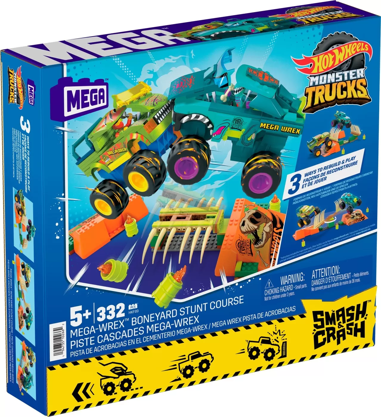 Hot wheels monster truck mega bloks set mega wrex, varsta de la 5 ani la 10 ani [1]