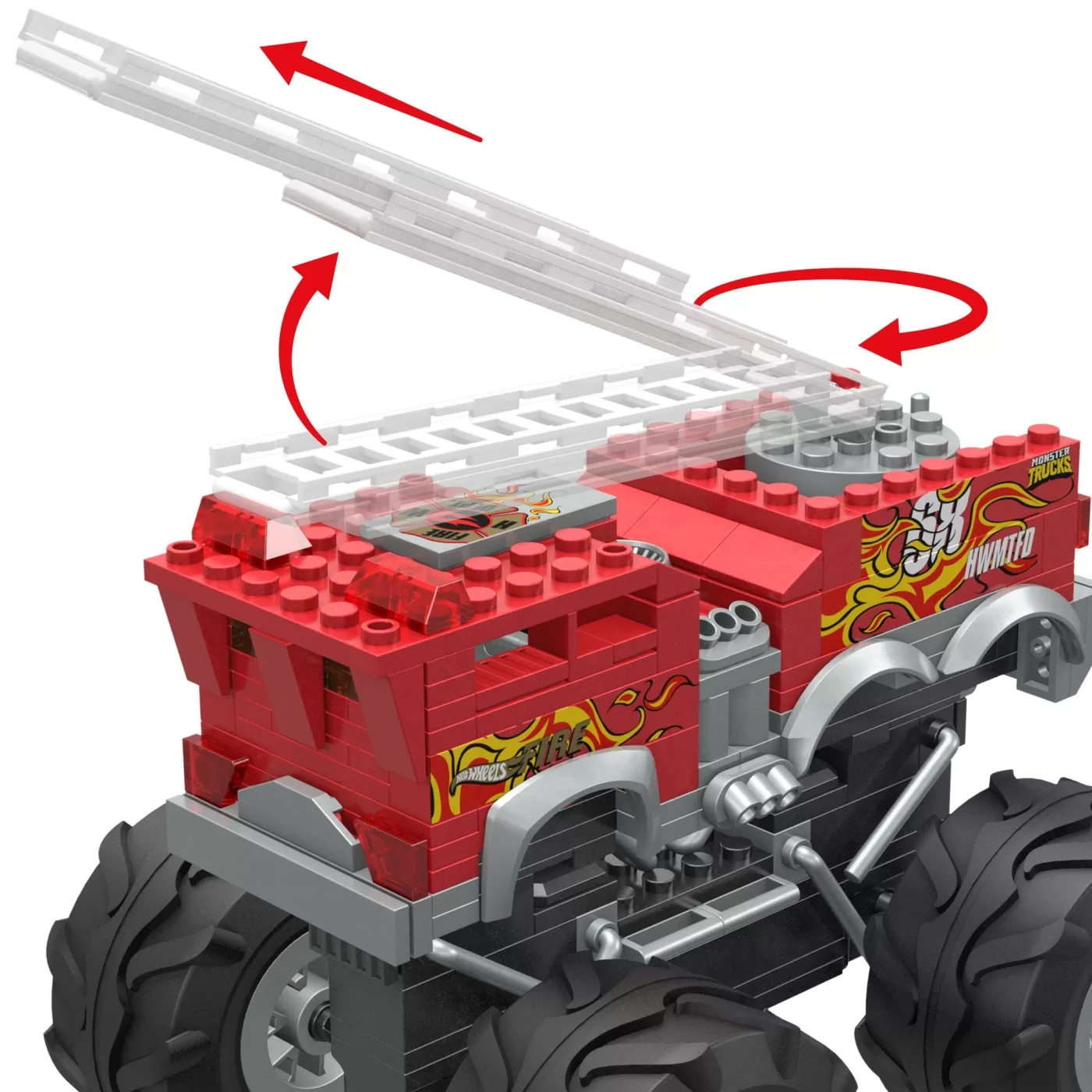 Hot wheels monster truck mega set constructie 5 alarm, varsta de la 5 ani la 8 ani [8]