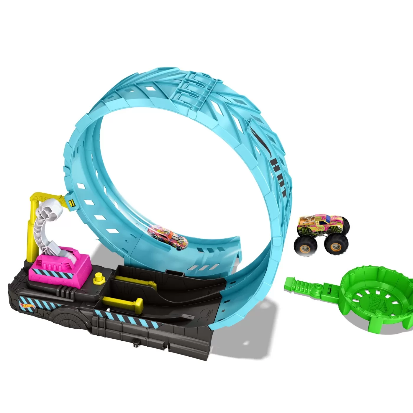 Hot wheels monster truck pista cascadorilor in bucla fosforescenta, varsta de la 4 ani la 8 ani [3]
