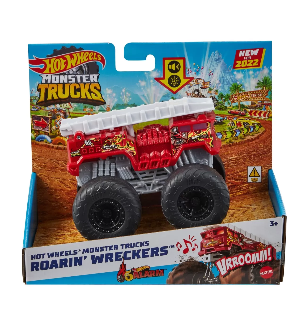 Hot wheels monster truck roarin wreckers 5alarm cu functii si sunete scara 1:43, varsta de la 3 ani la 7 ani [1]