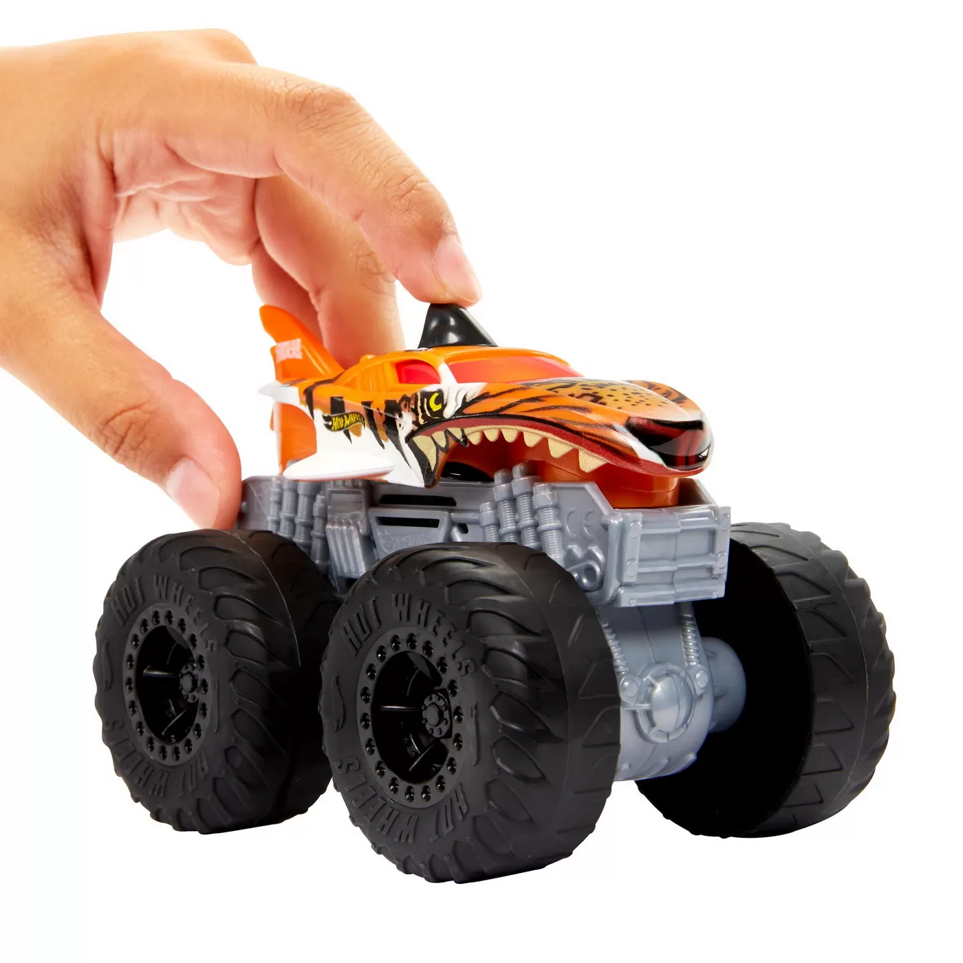 Hot wheels monster truck roarin wreckers tiger shark cu functii si sunete scara 1:43, varsta de la 3 ani la 10 ani [3]