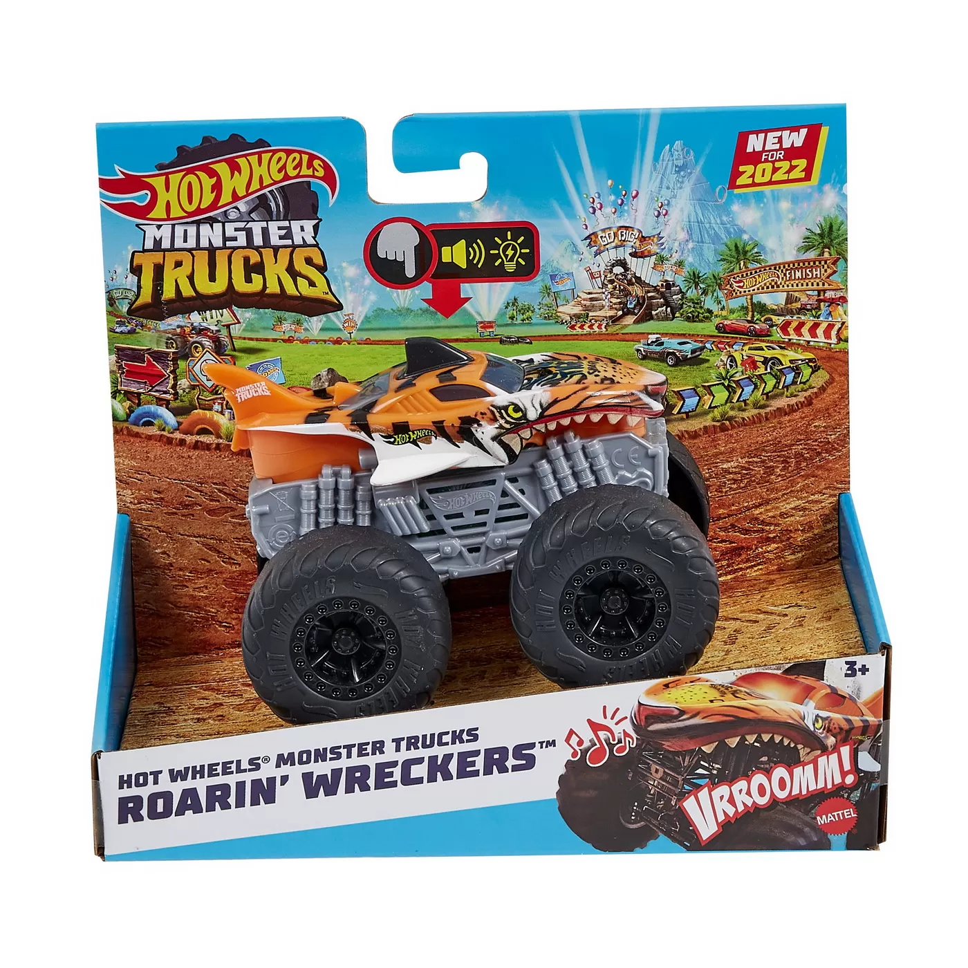 Hot wheels monster truck roarin wreckers tiger shark cu functii si sunete scara 1:43, varsta de la 3 ani la 10 ani [1]