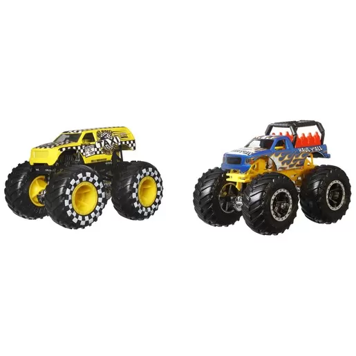 Hot wheels monster truck set 2 masini scara 1 la 64 haul yall si taxi, varsta de la 3 ani la 14 ani [2]