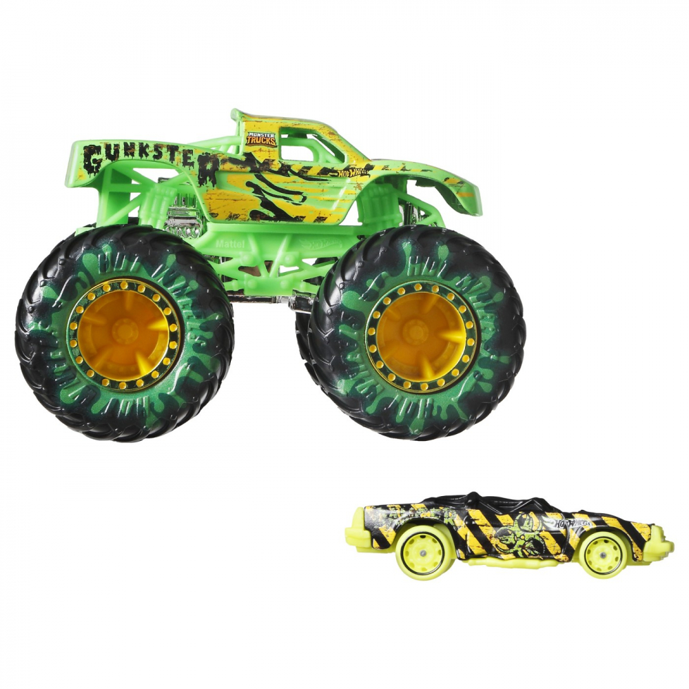 Hot wheels monster truck si masinuta metalica gunkster, varsta de la 3 ani la 12 ani [6]