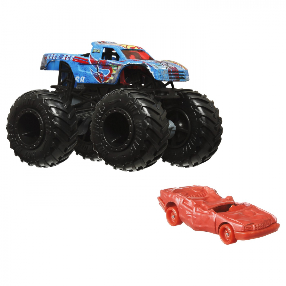Hot wheels monster truck si masinuta metalica race ace, varsta de la 3 ani la 12 ani [2]