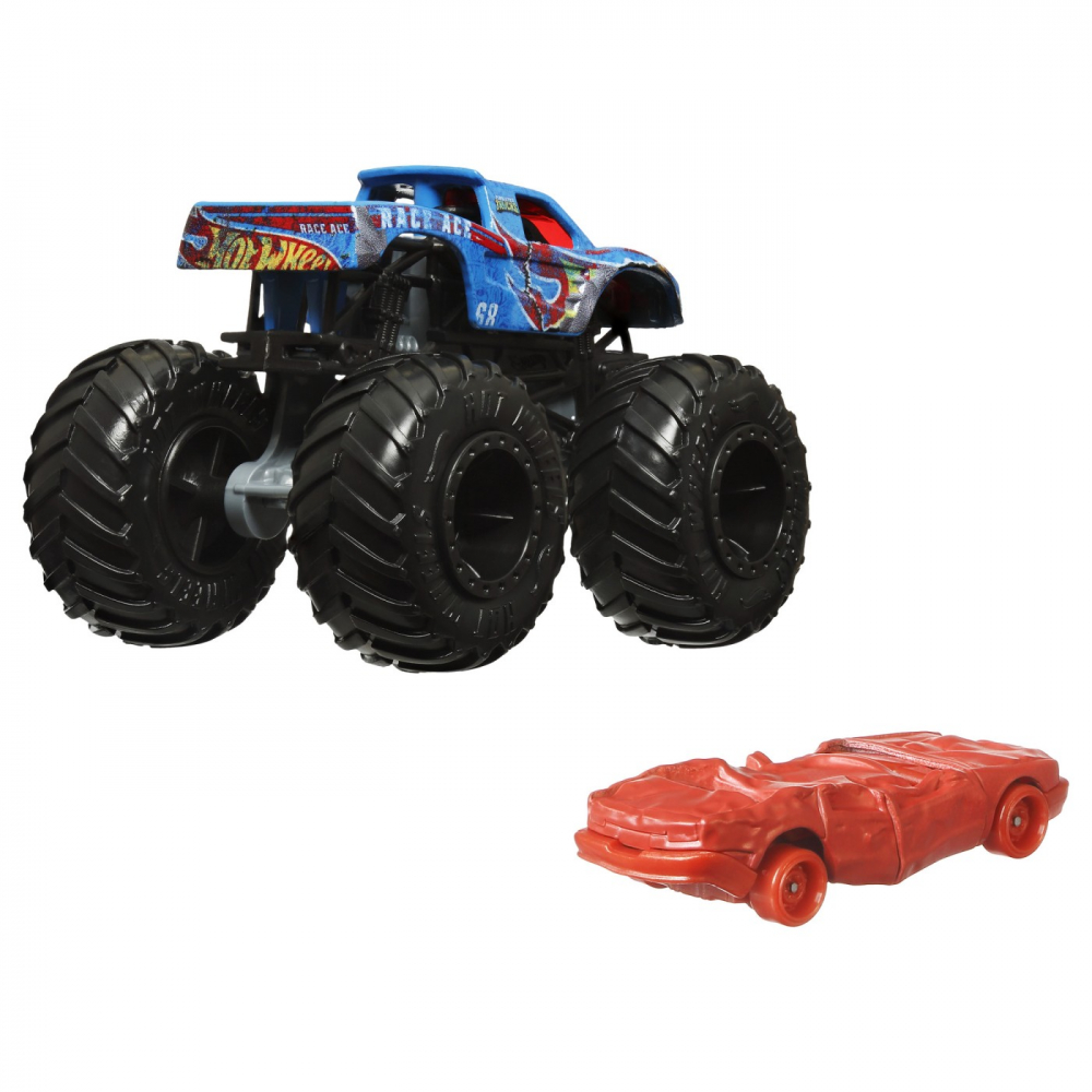 Hot wheels monster truck si masinuta metalica race ace, varsta de la 3 ani la 12 ani [6]