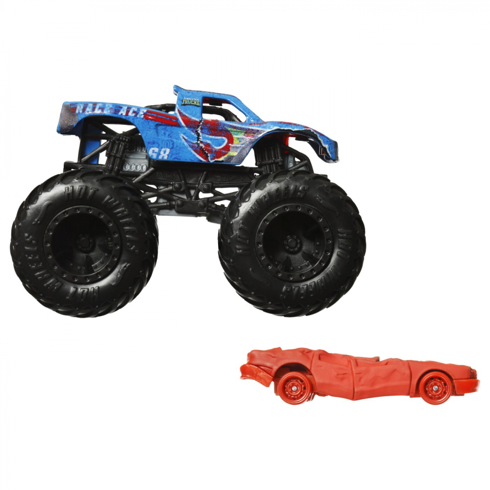 Hot wheels monster truck si masinuta metalica race ace, varsta de la 3 ani la 12 ani [7]