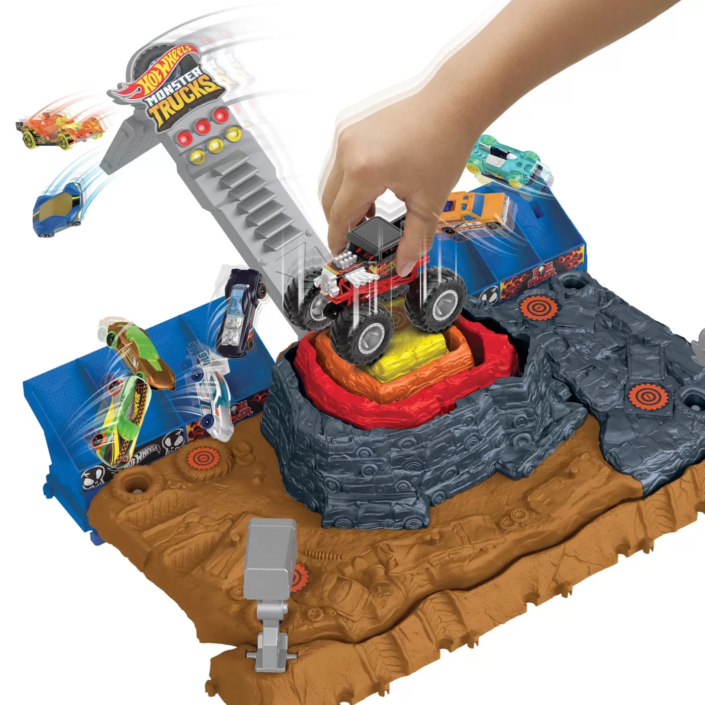 Hot wheels monster trucks arena smashers bone shaker arena ultimate crush, varsta de la 4 ani la 8 ani [4]