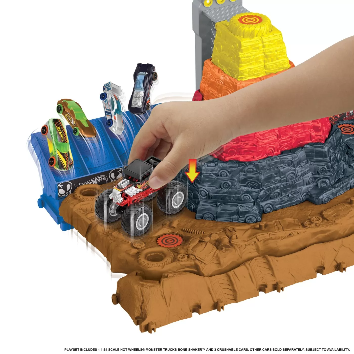 Hot wheels monster trucks arena smashers bone shaker arena ultimate crush, varsta de la 4 ani la 8 ani [6]