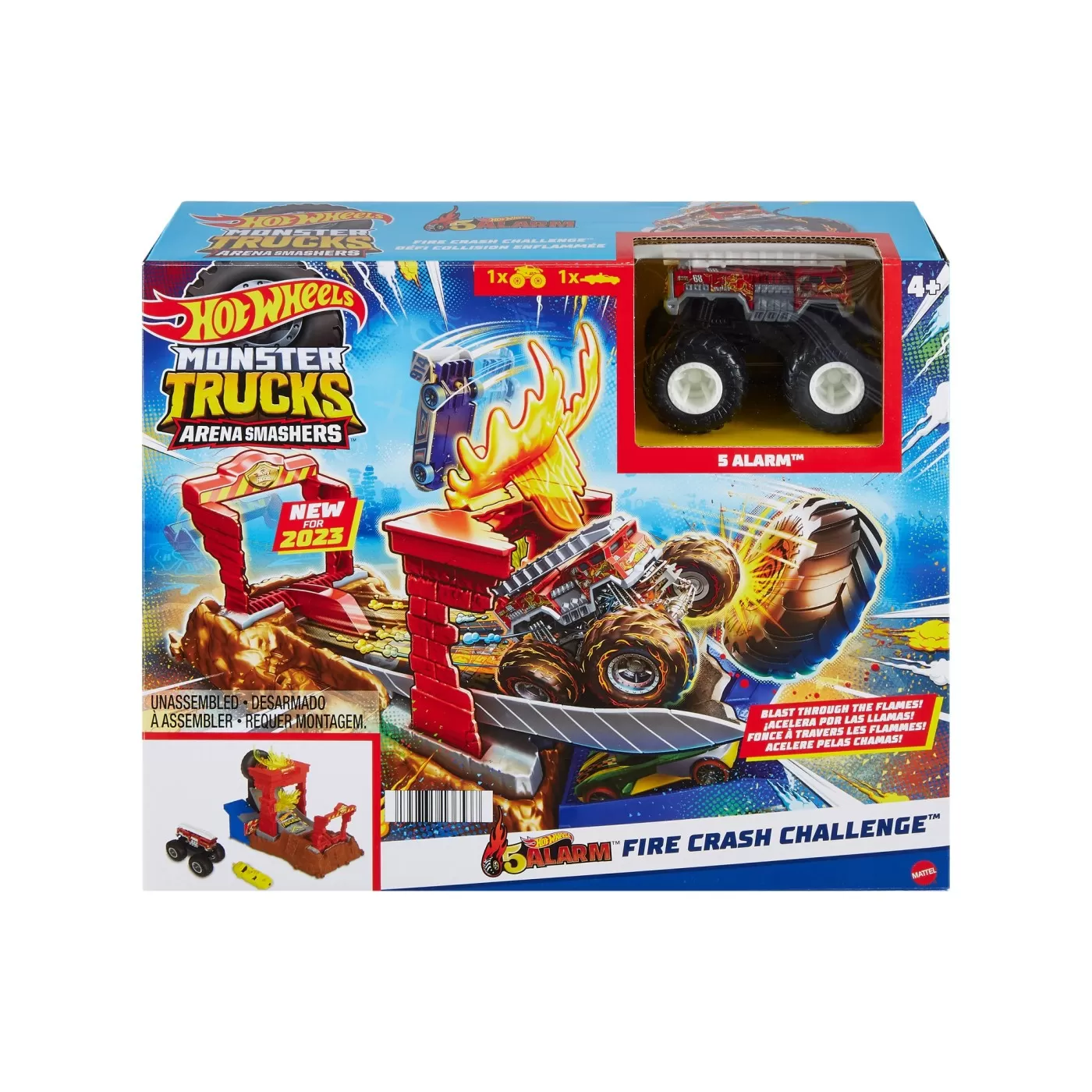 Hot wheels monster trucks entry challenge arena smashers provocarea fire crash, varsta de la 4 ani la 12 ani [1]