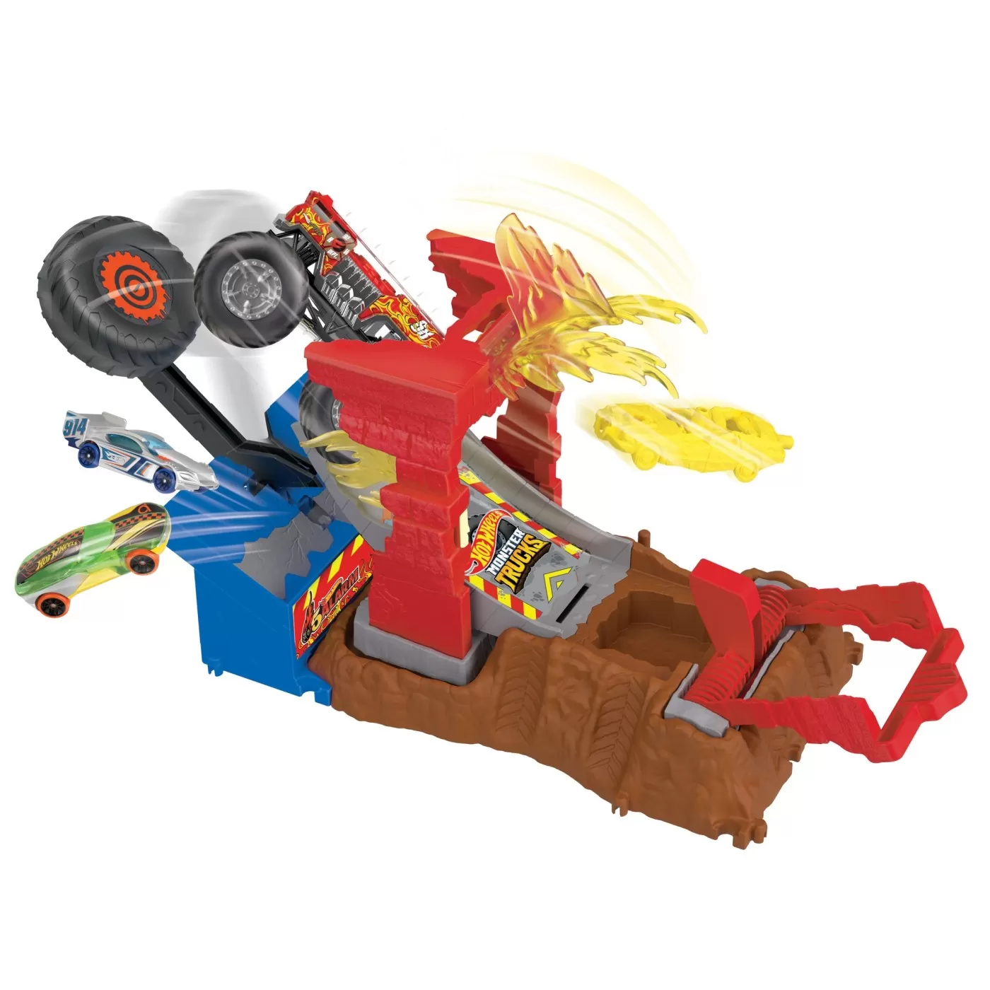 Hot wheels monster trucks entry challenge arena smashers provocarea fire crash, varsta de la 4 ani la 12 ani [3]