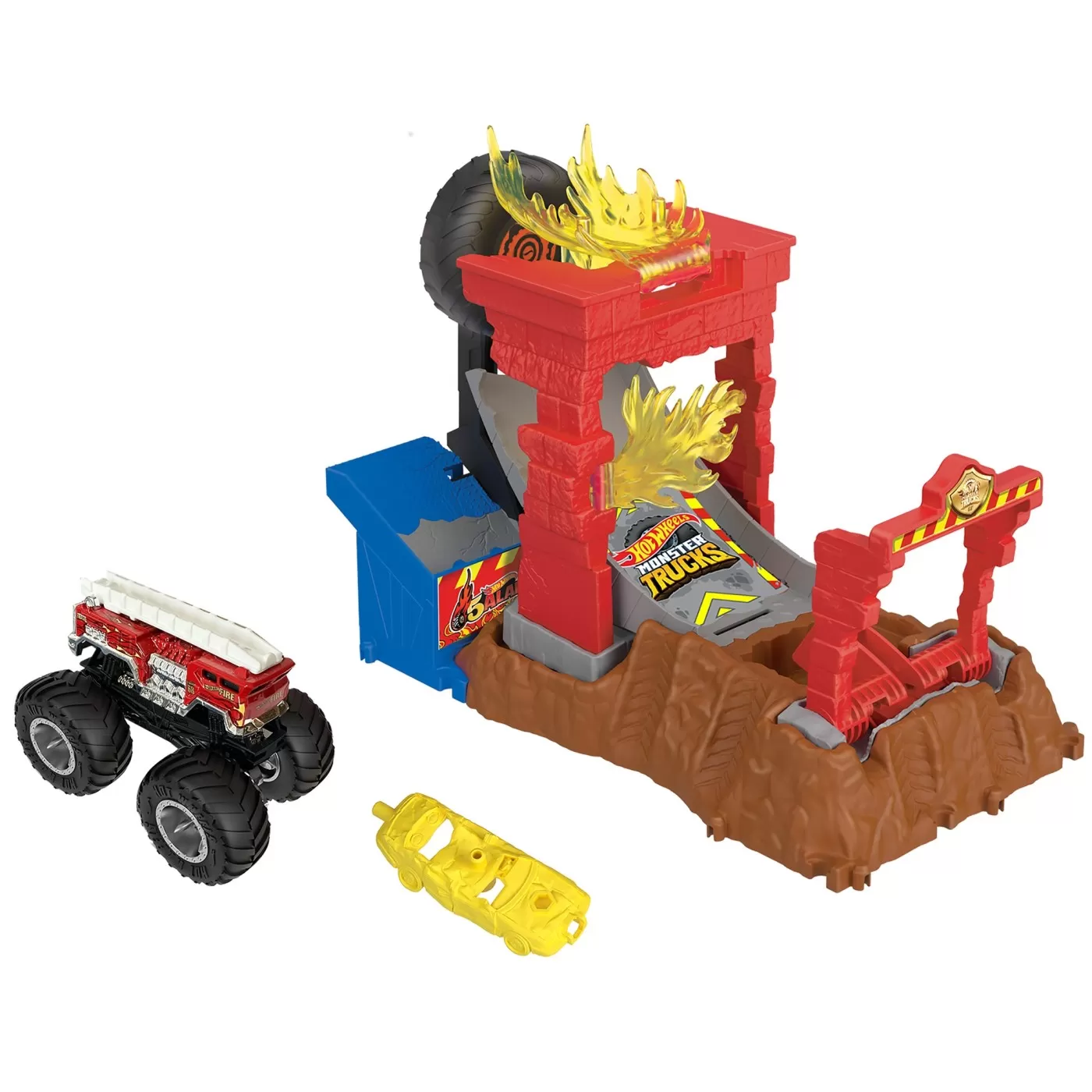 Hot wheels monster trucks entry challenge arena smashers provocarea fire crash, varsta de la 4 ani la 12 ani [2]