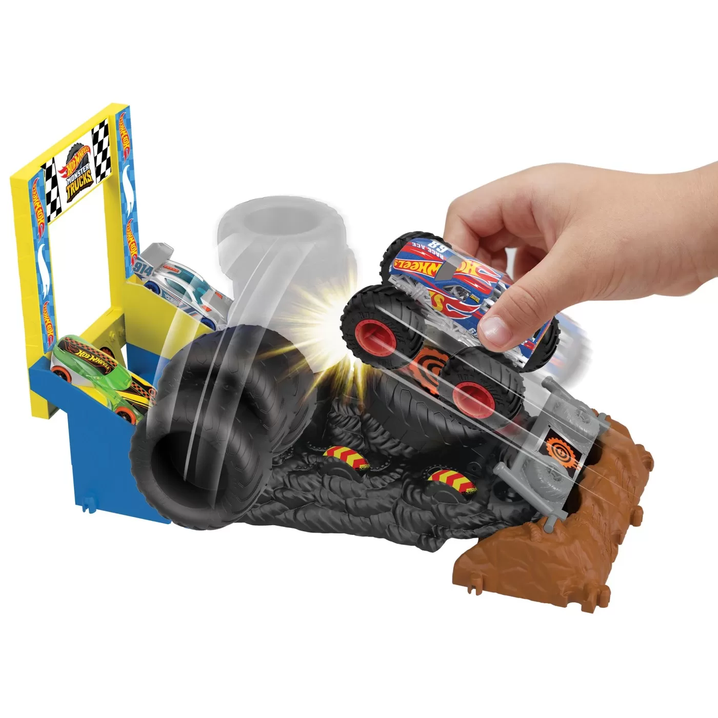 Hot wheels monster trucks entry challenge arena smashers provocarea smash race, varsta de la 4 ani la 12 ani [3]