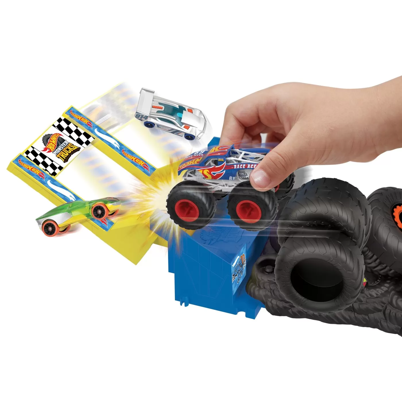 Hot wheels monster trucks entry challenge arena smashers provocarea smash race, varsta de la 4 ani la 12 ani [4]