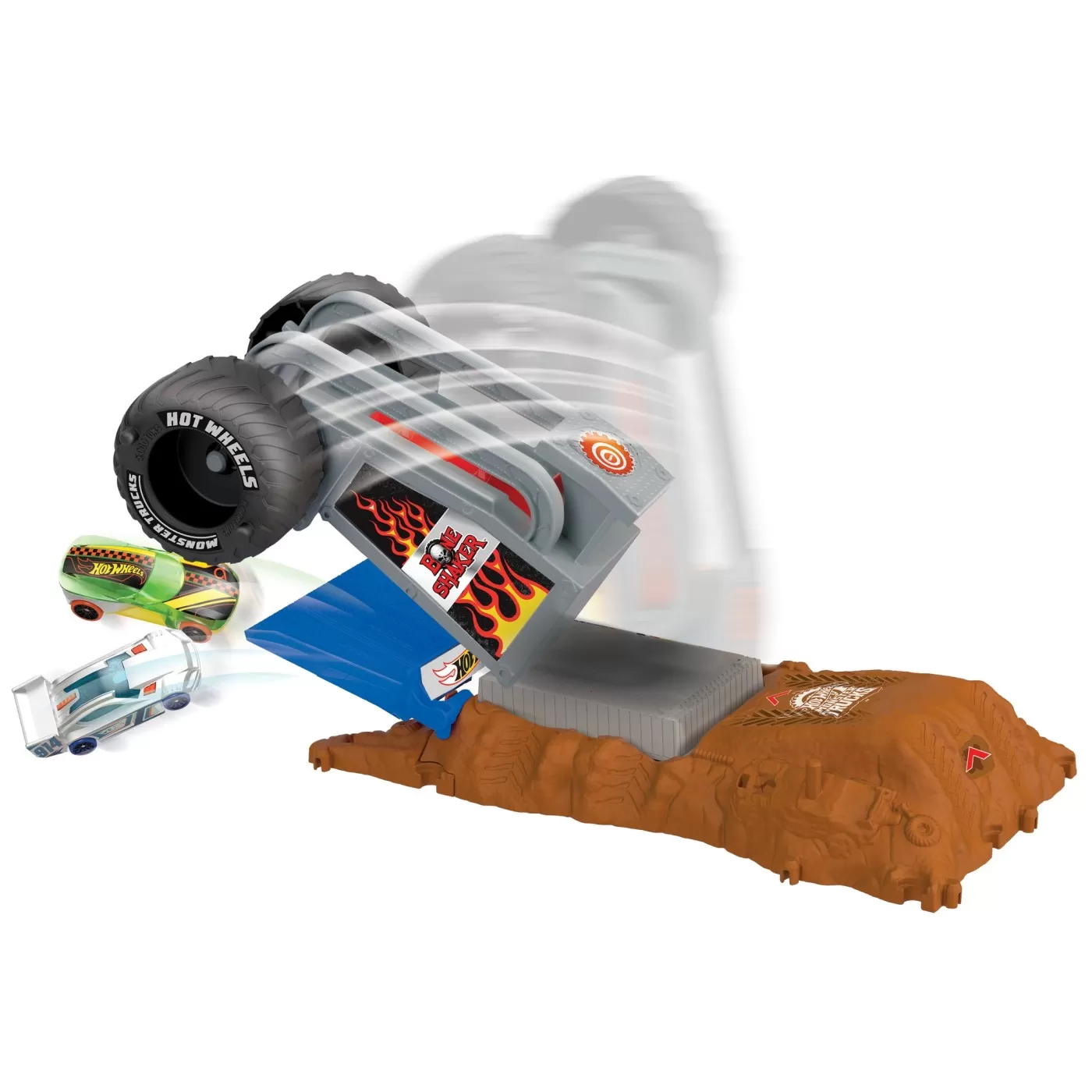 Hot wheels monster trucks entry challenge arena smashers provocarea tire press, varsta de la 4 ani la 12 ani [5]