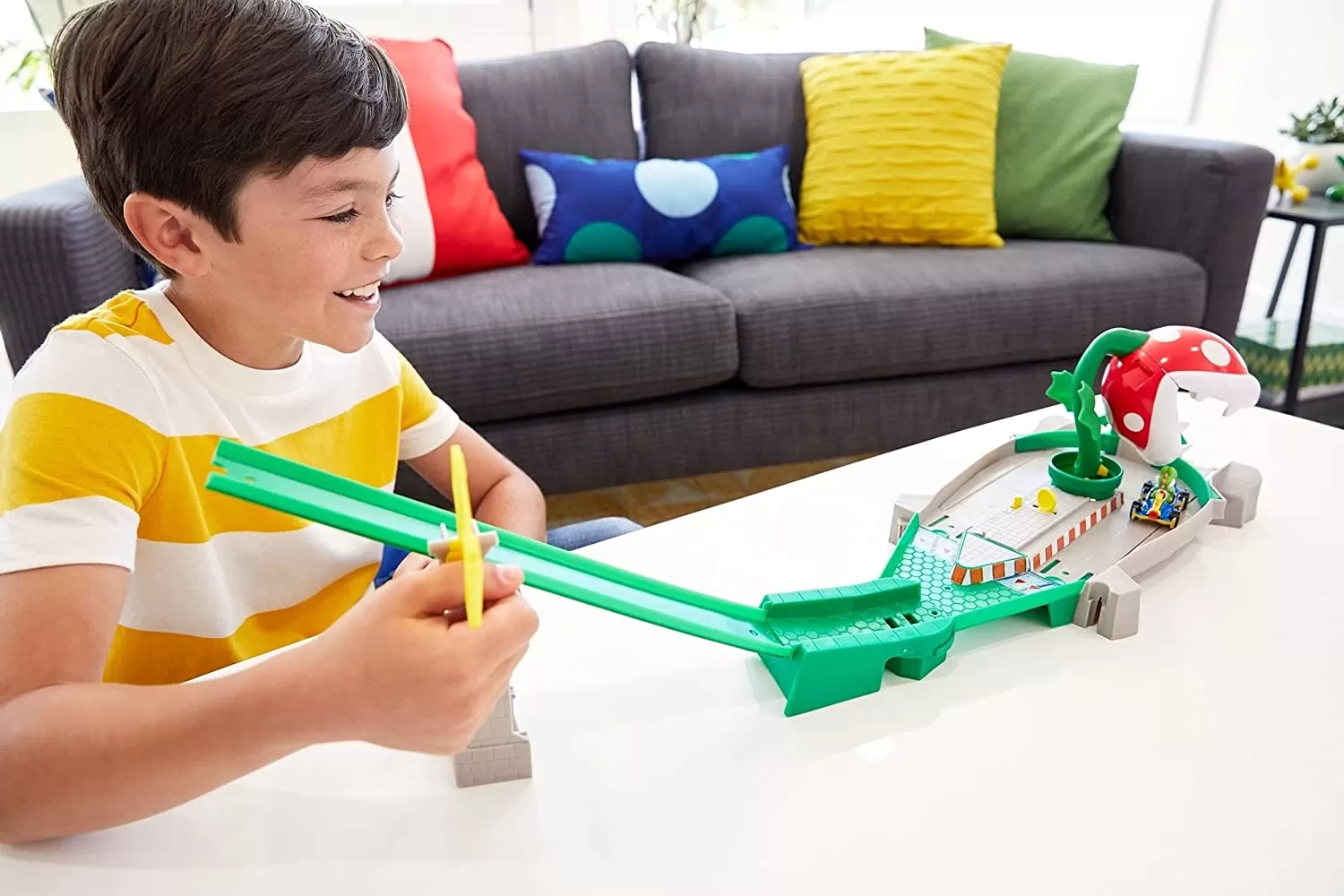 Hot wheels pista mario kart planta piranha, varsta de la 5 ani la 12 ani [4]