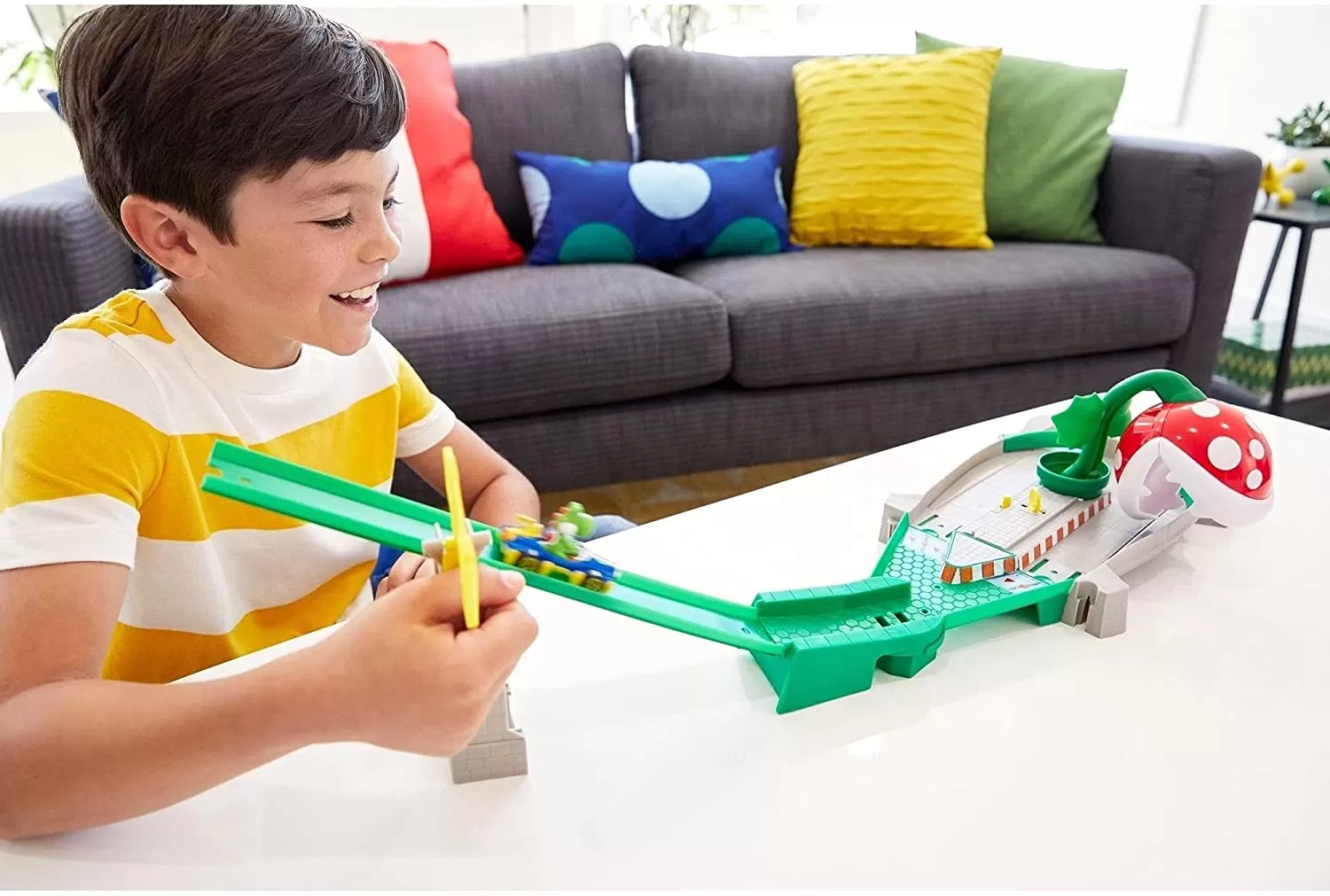 Hot wheels pista mario kart planta piranha, varsta de la 5 ani la 12 ani [3]