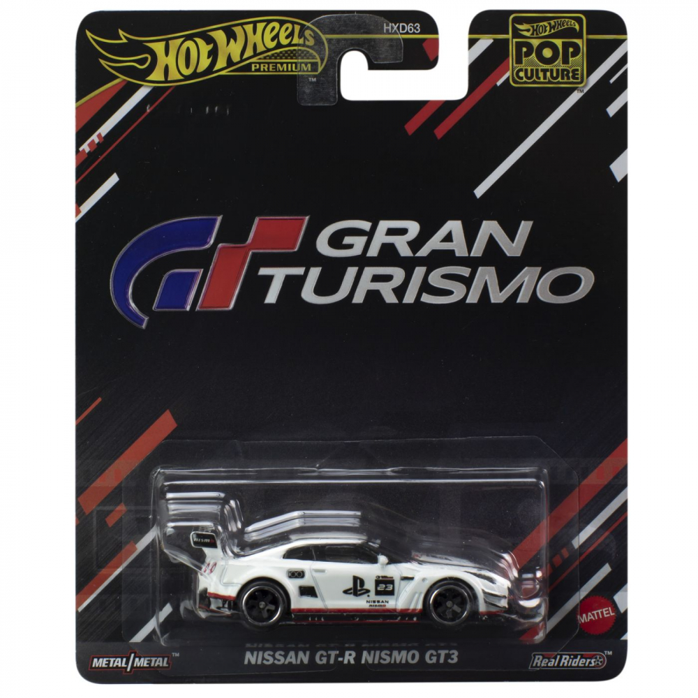 Hot wheels pop culture masinuta metalica gran turismo nissan gt r nismo gt 3 scara 1:64, varsta de la 3 ani la 7 ani [1]