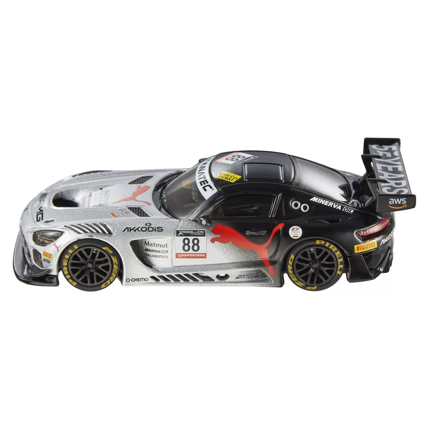 Hot wheels premium real riders masinuta metalica mercedes amg gt3 scara 1:43, varsta de la 3 ani la +15 ani [5]