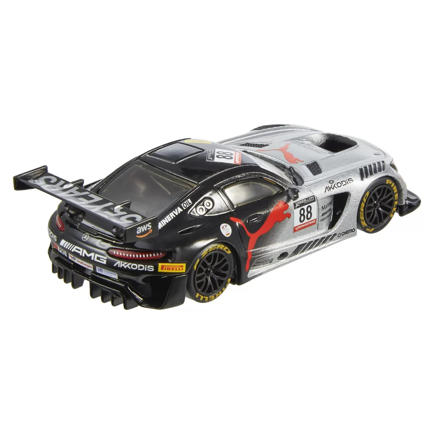 Hot wheels premium real riders masinuta metalica mercedes amg gt3 scara 1:43, varsta de la 3 ani la +15 ani [3]