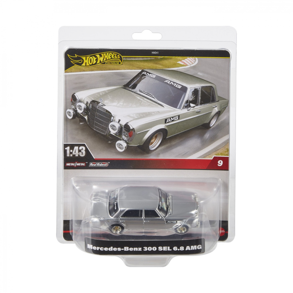 Hot wheels premium real riders masinuta metalica mercedes benz 300 sel 6.8 amg scara 1:43, varsta de la 3 ani la +15 ani [1]