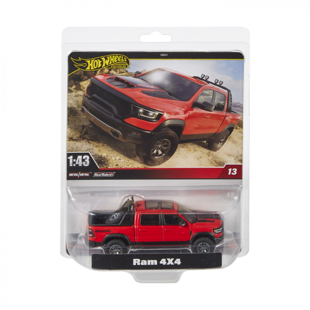 Hot wheels premium real riders masinuta metalica ram 4x4 scara 1:43, varsta de la 3 ani la +15 ani [1]