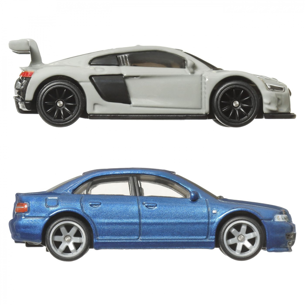 Hot wheels premium set 2 masinute metalice audi s4 quattro si audi r8 lms scara 1:64, varsta de la 3 ani la +15 ani [4]