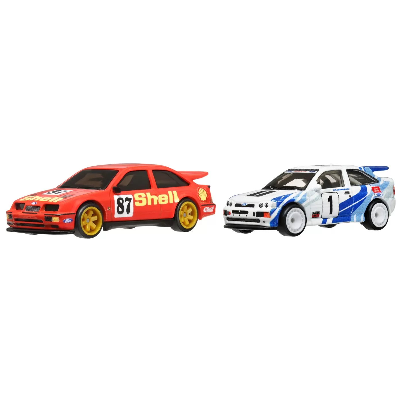 Hot wheels premium set 2 masinute metalice ford sierra cosworth si ford escort rs cosworth scara 1:64, varsta de la 3 ani la +15 ani [2]