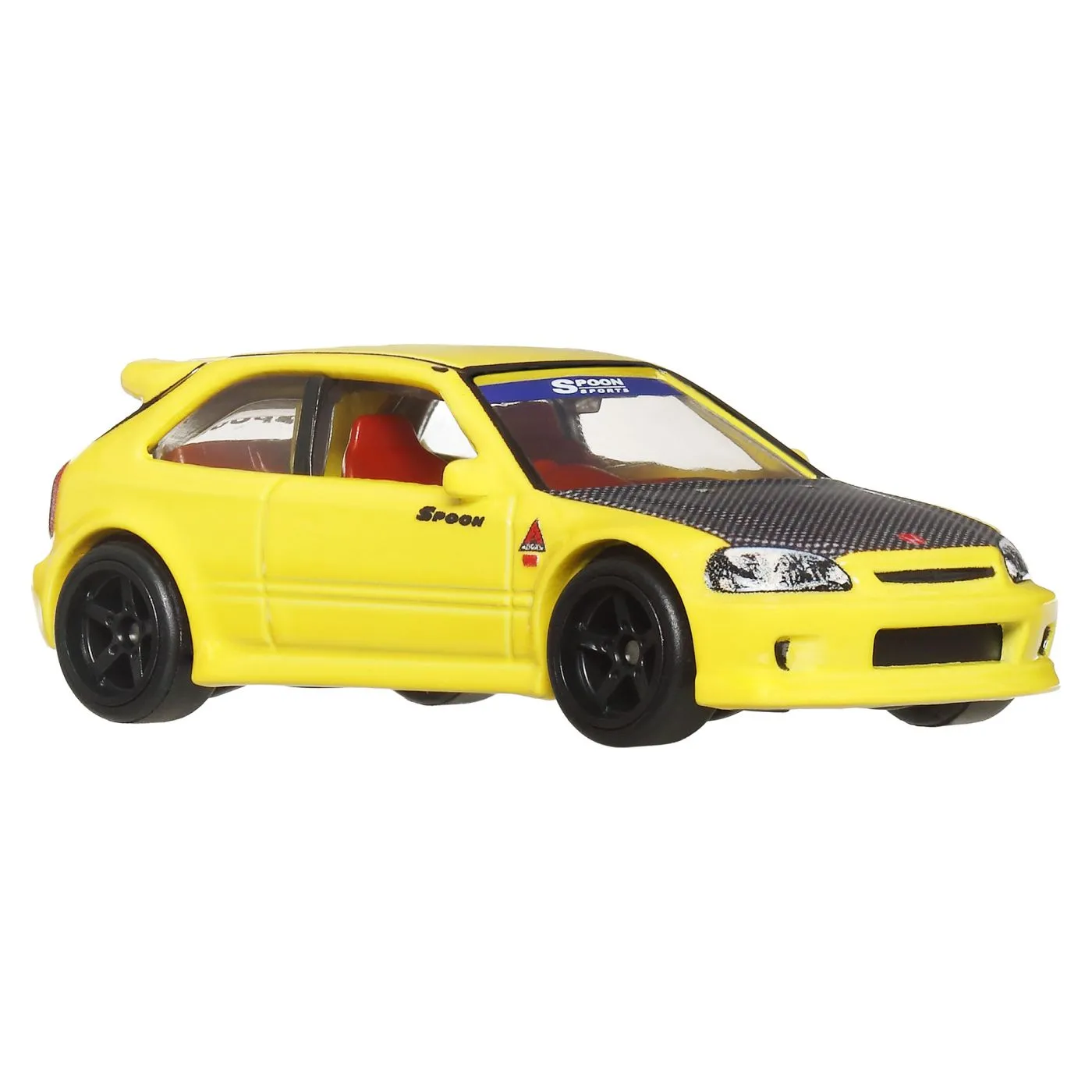 Hot wheels premium set 2 masinute metalice honda civic 99 tip r ek9 si honda civic tip r scara 1:64 [3]
