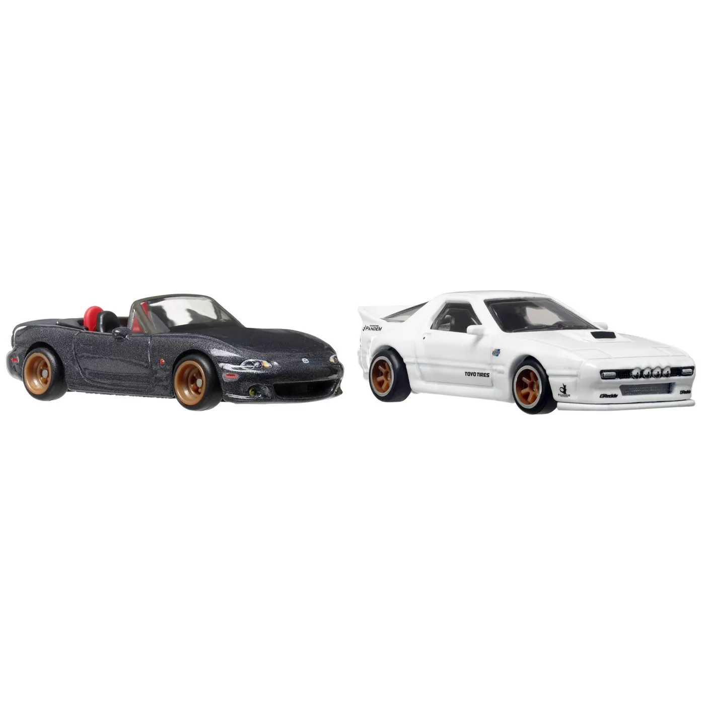 Hot wheels premium set 2 masinute metalice mazdaspeed miata si mazda rx7 fc pandem scara 1:64, varsta de la 3 ani la +15 ani [5]