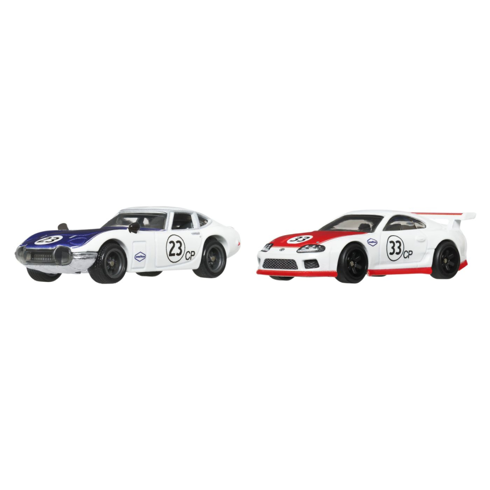 Hot wheels premium set 2 masinute metalice toyota 2000gt si toyota supra scara 1 la 64 [2]