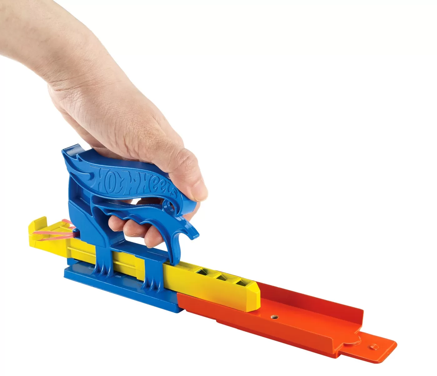 Hot wheels set lansator portabil albastru si masinuta, varsta de la 4 ani la 8 ani [2]