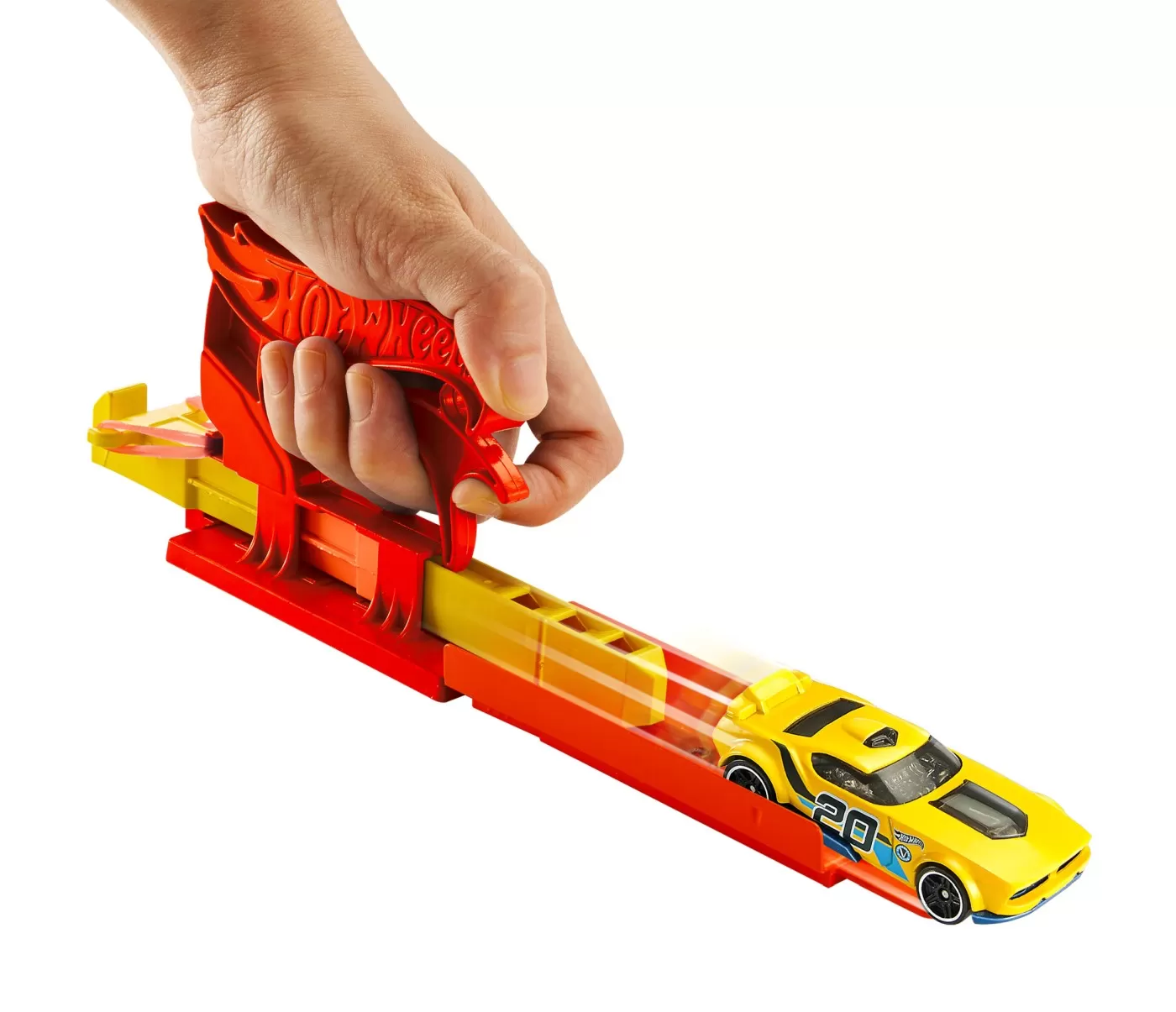 Hot wheels set lansator portabil rosu si masinuta, varsta de la 4 ani la 8 ani [5]