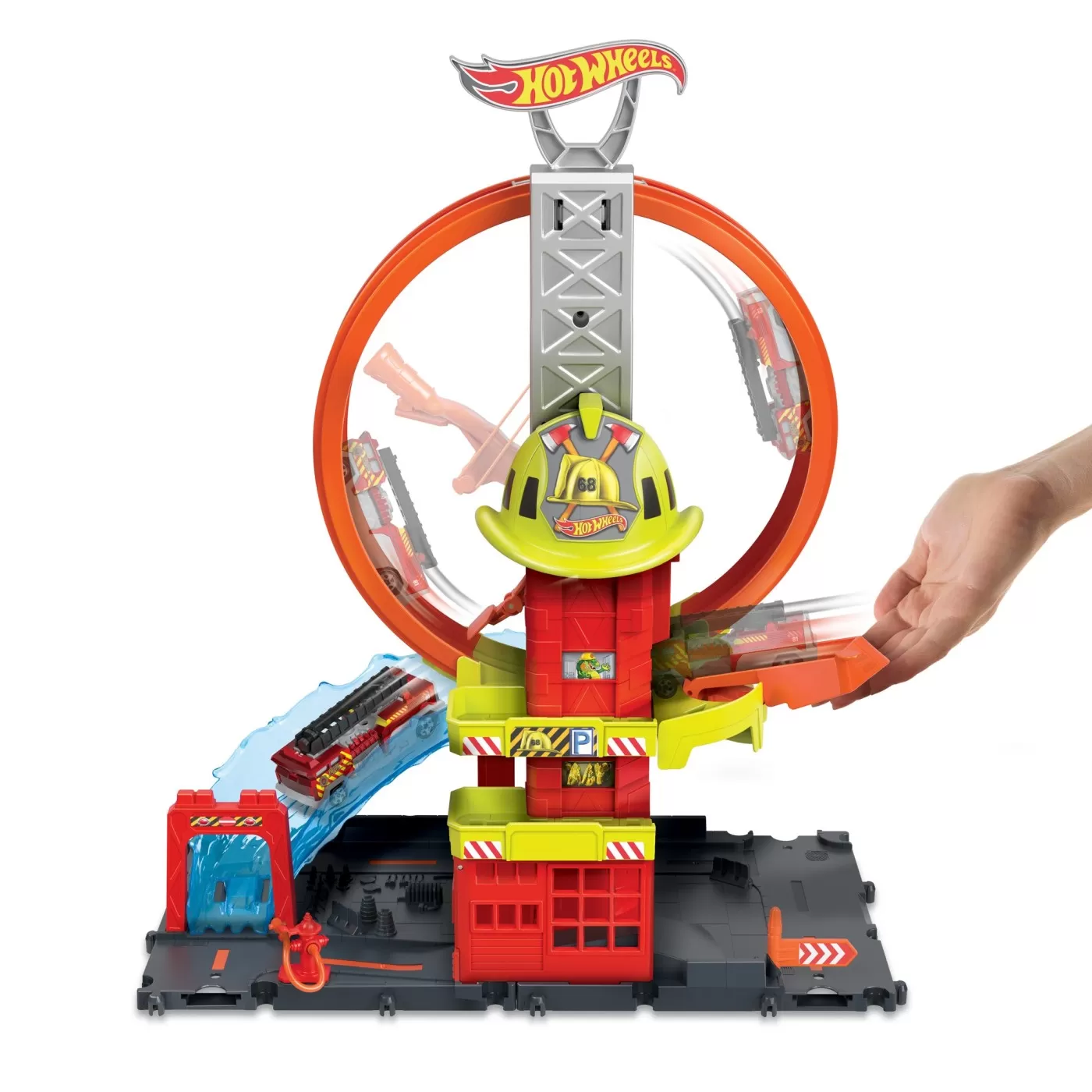 Hot wheels statia de pompieri super loop, varsta de la 4 ani la 12 ani [6]