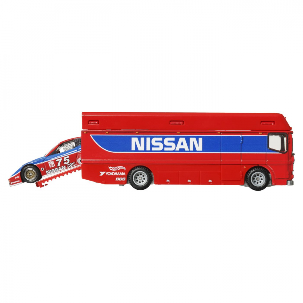 Hot wheels transportator euro hauler cu masinuta nissan 300 zx gts scara 1:64, varsta de la 3 ani la 8 ani [4]