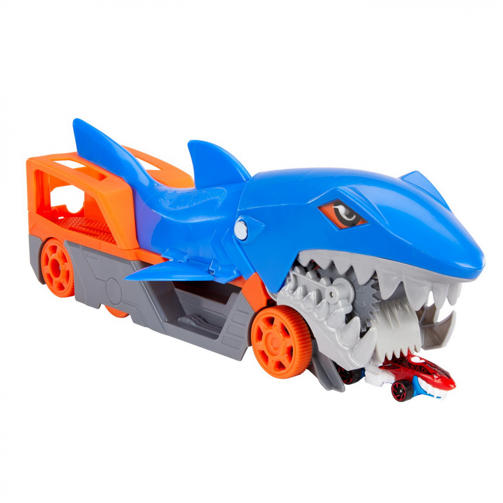 Hot wheels transportator rechin cu masinuta inclusa, varsta de la 3 ani la +15 ani [8]