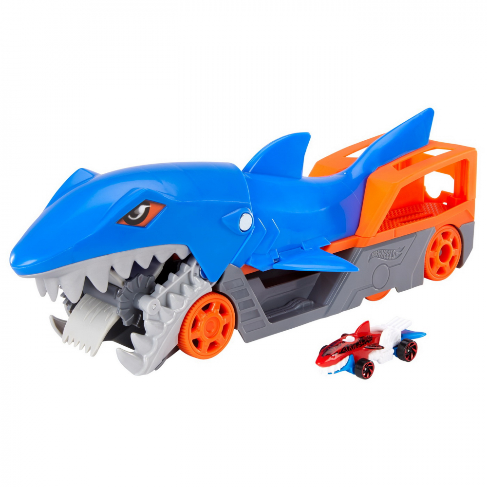 Hot wheels transportator rechin cu masinuta inclusa, varsta de la 3 ani la +15 ani [9]