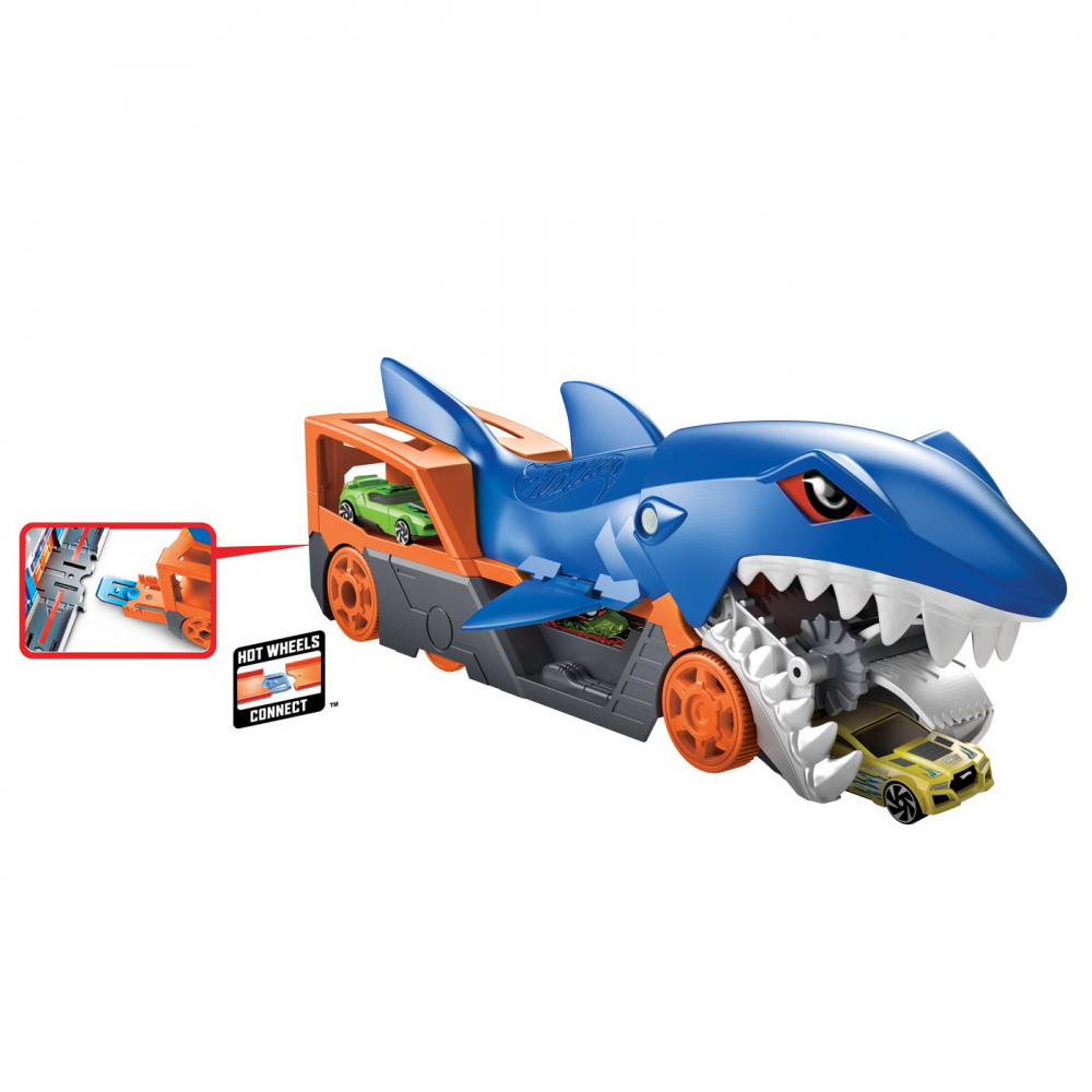 Hot wheels transportator rechin cu masinuta inclusa, varsta de la 3 ani la +15 ani [2]