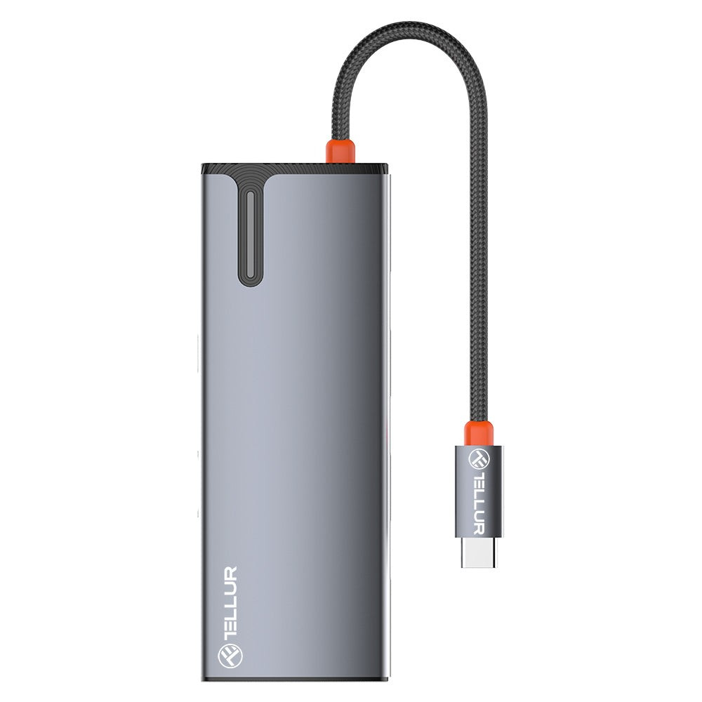 Hub USB-C Tellur, 1xPD 3.0 100W, 1xHDMI 4K, 3xUSB 3.0, aluminiu gri [11]
