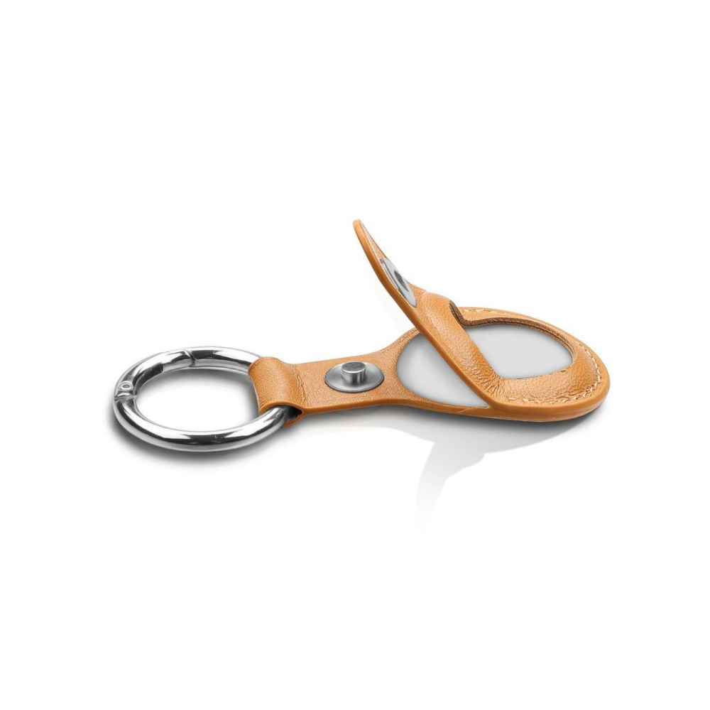 Husa AirTag Lemontti Leather Light Brown (breloc chei) [1]